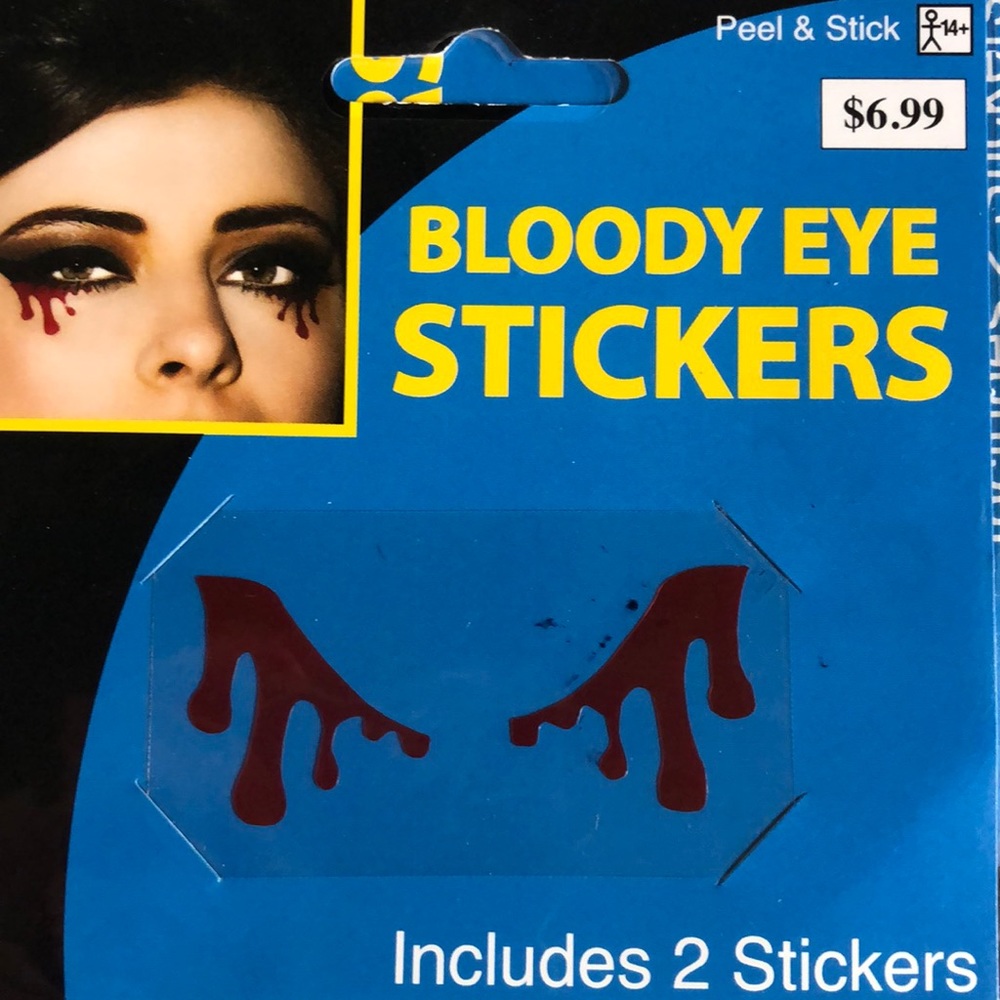 NEW Super Bloody Eye PEEL + Stick Stickers Halloween @namastedavis